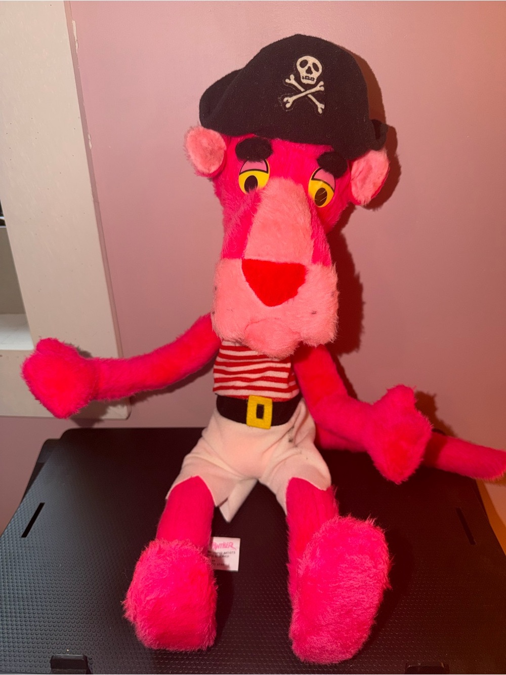 Mighty Star Posable Pink Panther Pirate Plush Stuffed Animal Collectible